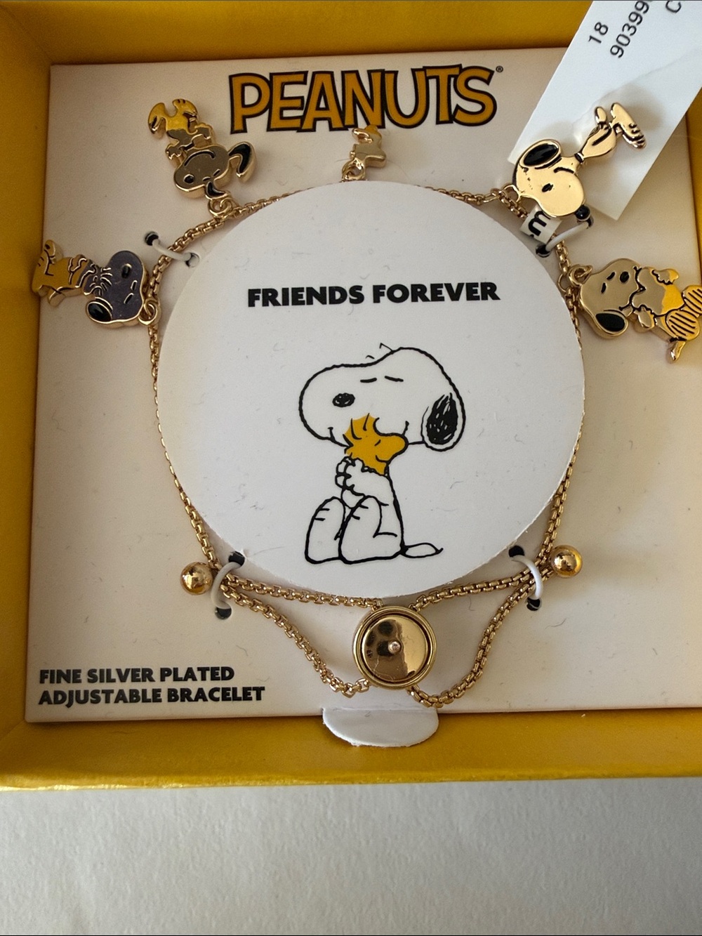 Peanuts “Friends Forever” Silver Plated Bracelet